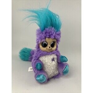 Fur Babies World Plush Raccoon Purple Blue Movable Eyes Stuffed Animal Toy 7"